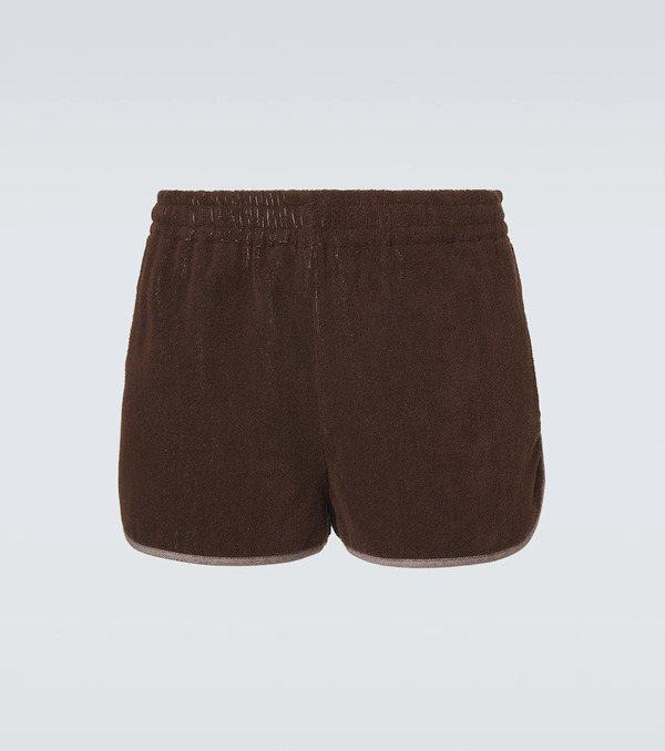  Versace Versace Logo Cotton Terry Shorts 