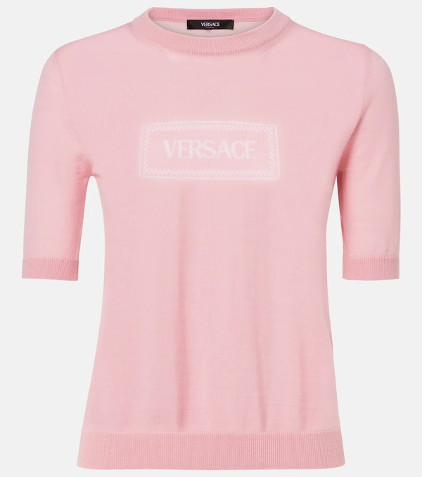  Versace Versace Logo Jacquard Knitted Top 