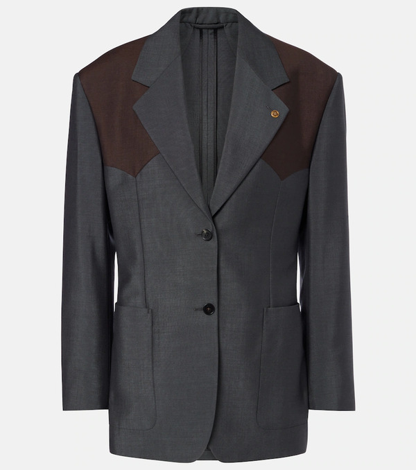  Versace Versace Medusa Wool And Mohair Blazer 