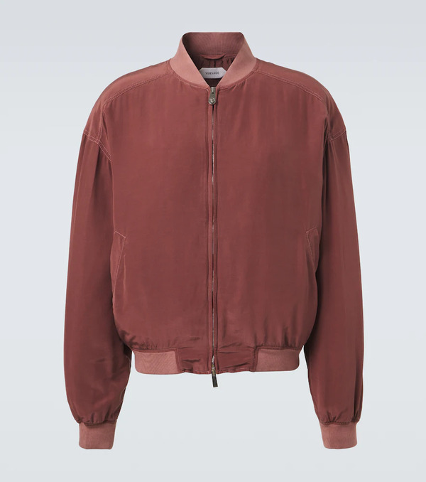  Versace Versace Oversized Silk Poplin Blouson Jacket 