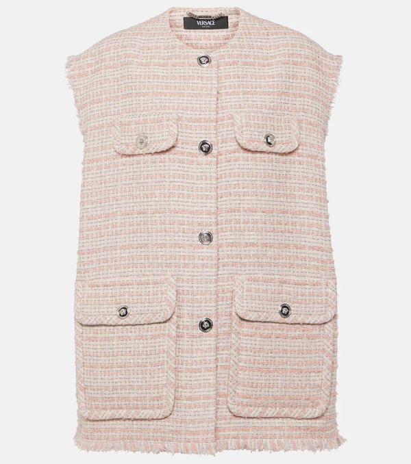  Versace Versace Oversized Tweed Vest 