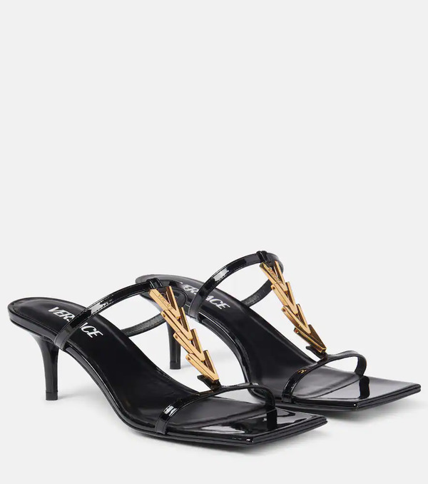  Versace Versace 40 Patent Leather Sandals 