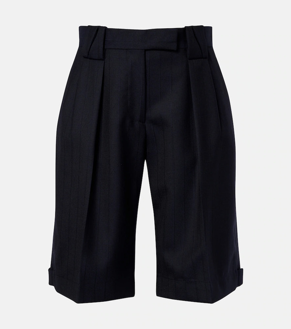  Versace Versace Pinstriped Virgin Wool Bermuda Shorts 
