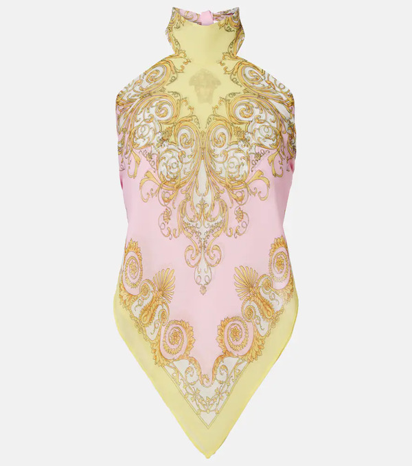  Versace Versace Printed Georgette Top 