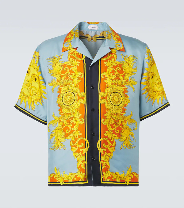  Versace Versace Printed Silk Shirt 