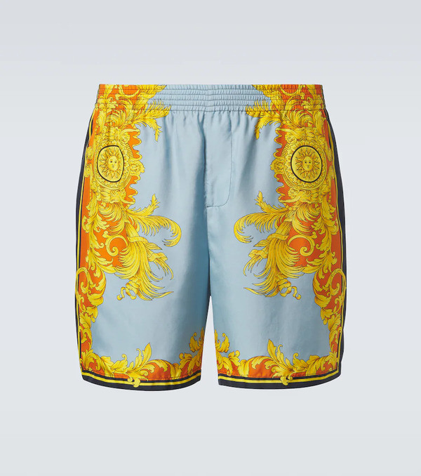  Versace Versace Printed Silk Shorts 