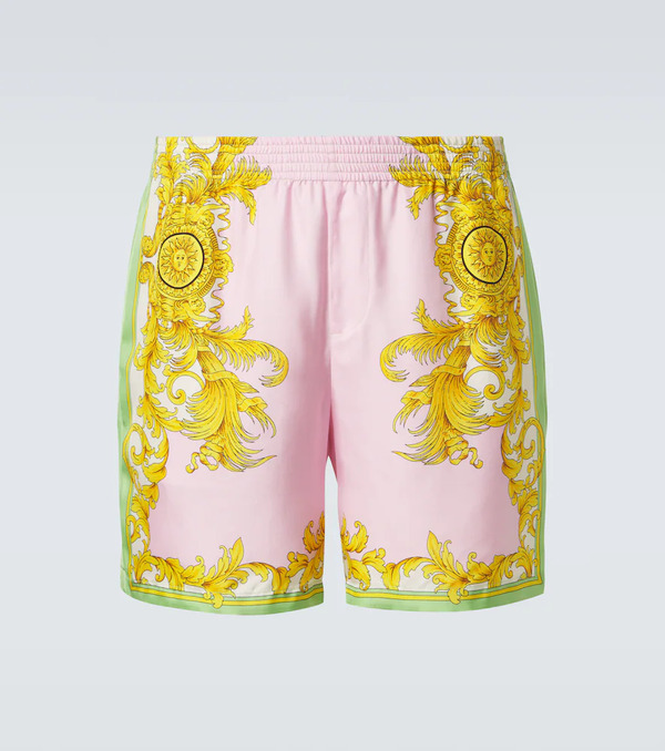  Versace Versace Printed Silk Shorts 