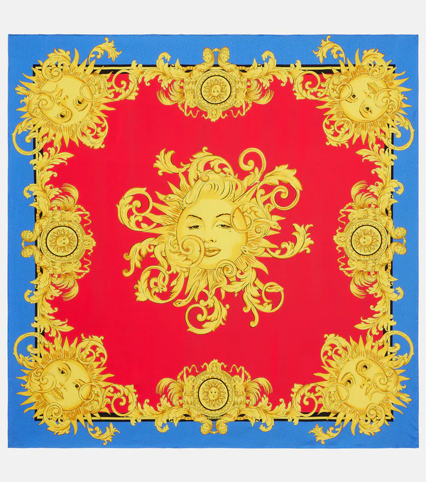  Versace Versace Printed Silk Twill Scarf 