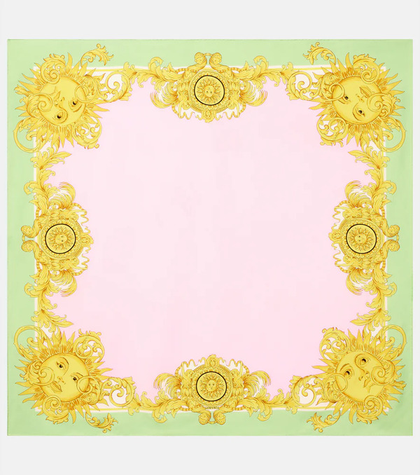  Versace Versace Printed Silk Twill Scarf 