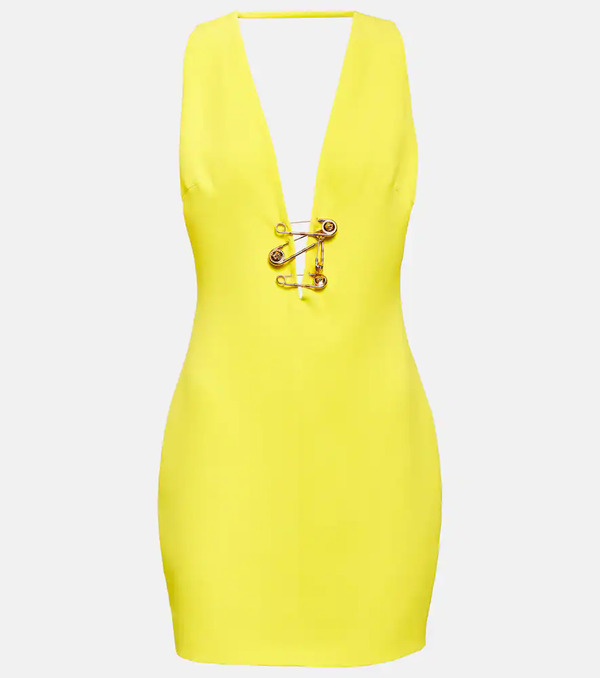  Versace Versace Safety Pin Silk Minidress 