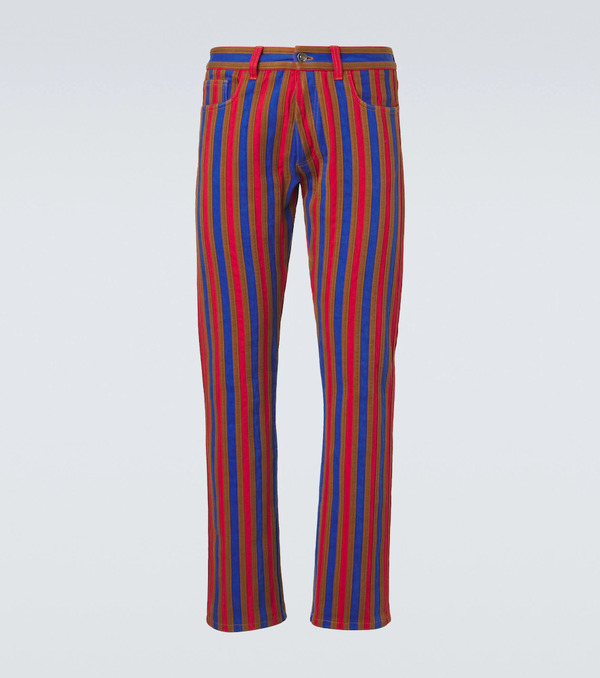  Versace Versace Striped Straight Jeans 
