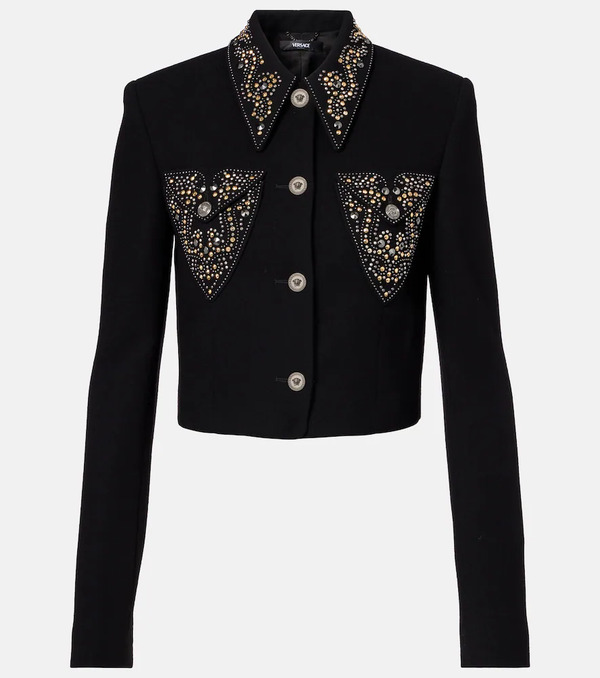  Versace Versace Studded Wool-blend Jacket 