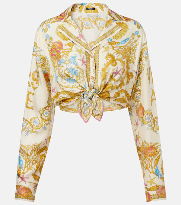  Versace Versace Underwater Barocco Crop Top 