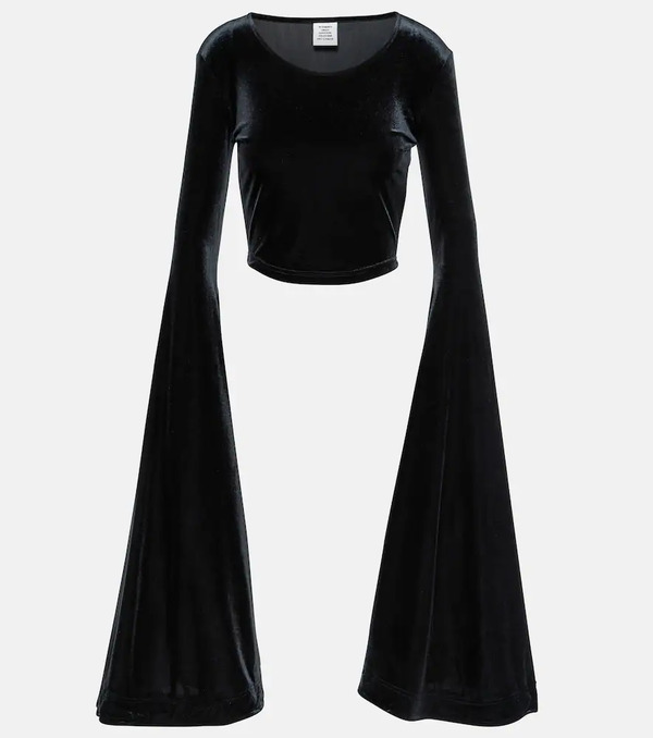  Vetements Vetements Velvet Crop Top 