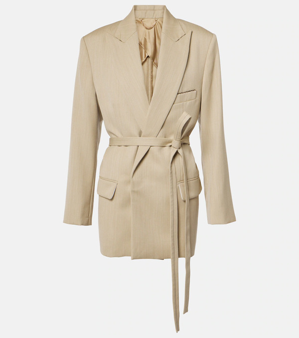  Victoria Beckham Victoria Beckham Belted Wool Blazer 
