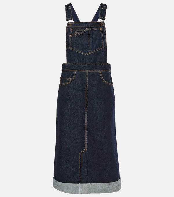  Victoria Beckham Victoria Beckham Convertible Denim Midi Skirt 