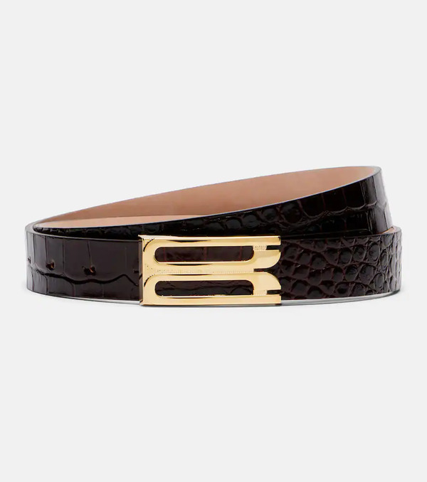  Victoria Beckham Victoria Beckham Croc-effect Leather Belt 