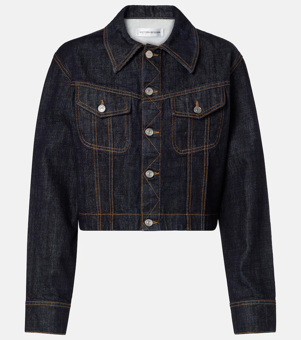  Victoria Beckham Victoria Beckham Cropped Denim Jacket 
