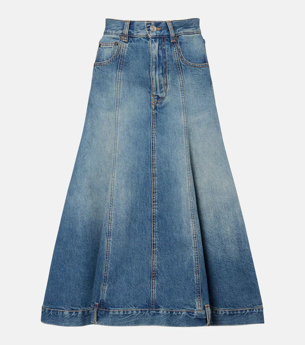  Victoria Beckham Victoria Beckham Denim Midi Skirt 