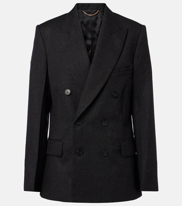  Victoria Beckham Victoria Beckham Double-breasted Virgin Wool Blazer 