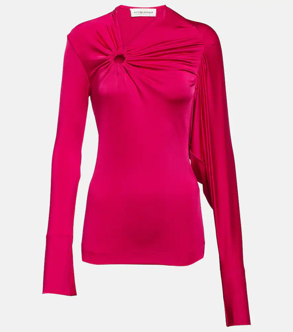  Victoria Beckham Victoria Beckham Gathered Jersey Top 