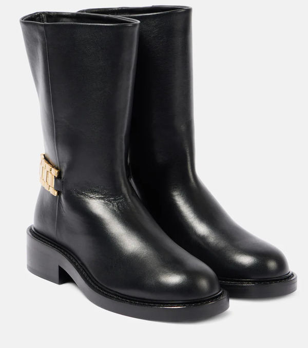  Victoria Beckham Victoria Beckham Leather Ankle Boots 
