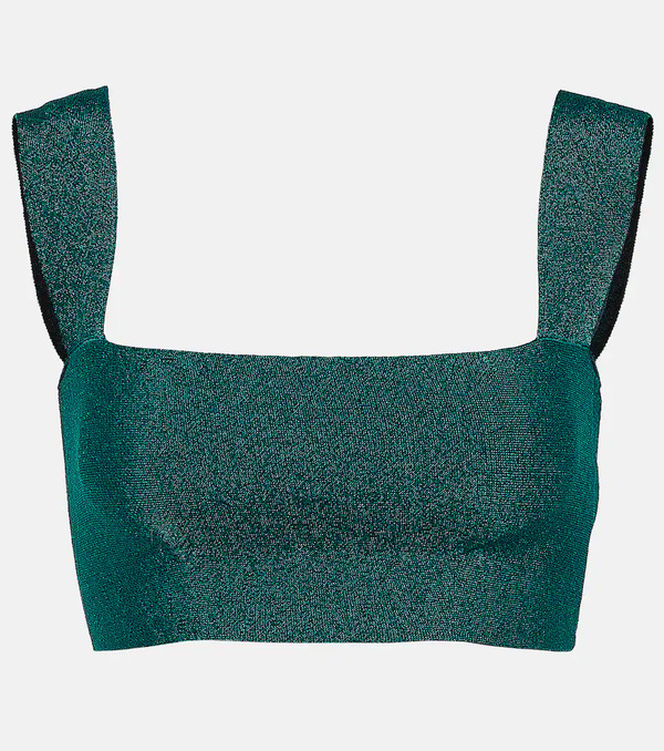  Victoria Beckham Victoria Beckham Metallic Knit Bra Top 