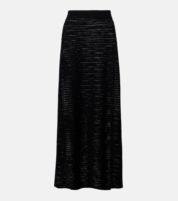  Victoria Beckham Victoria Beckham Pointelle Midi Skirt 