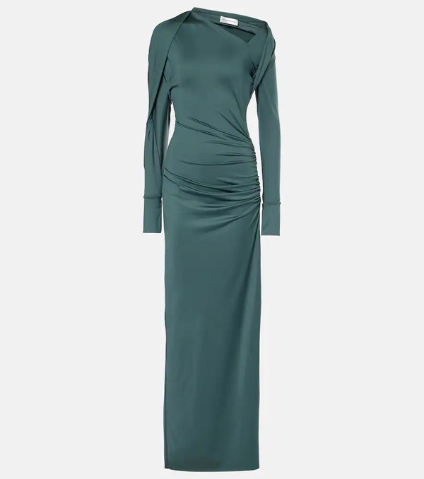  Victoria Beckham Victoria Beckham Ruched Asymmetric Gown 