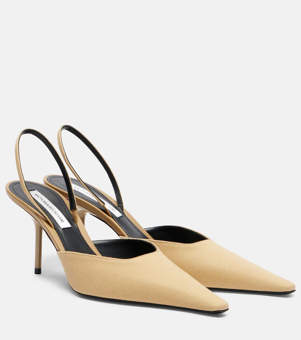  Victoria Beckham Victoria Beckham Sloan Canvas Slingback Pumps 