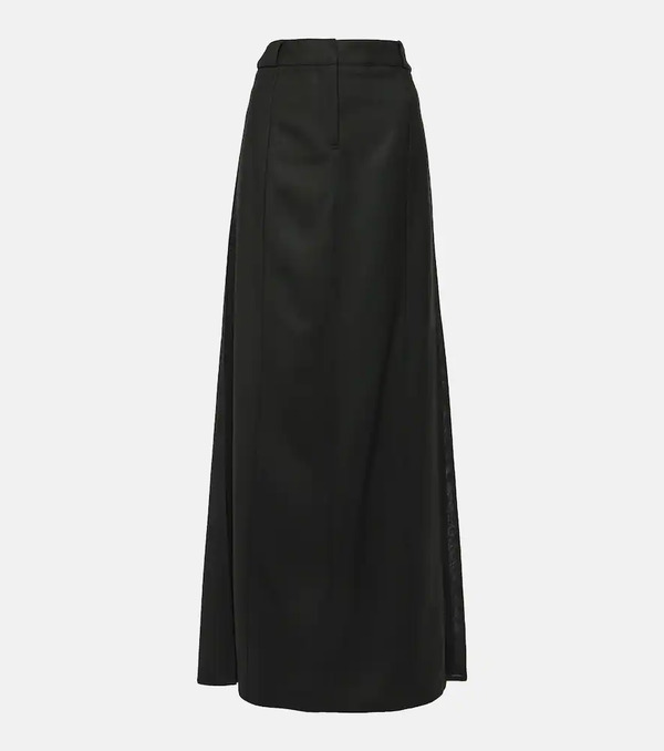  Victoria Beckham Victoria Beckham Wool-blend Maxi Skirt 