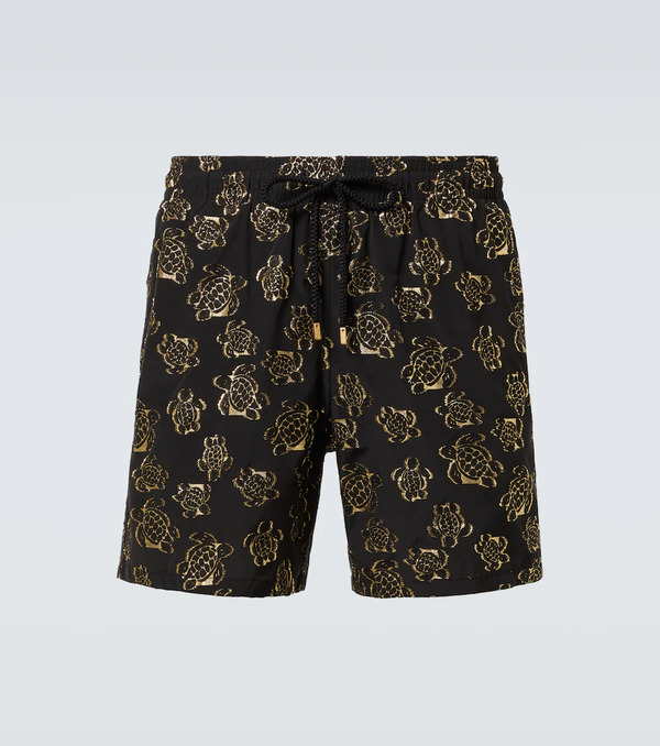  Vilebrequin Vilebrequin Jacquard Embroidered Swim Trunks 