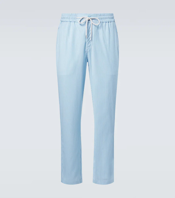  Vilebrequin Vilebrequin Parc Striped Wool-blend Slim Pants 