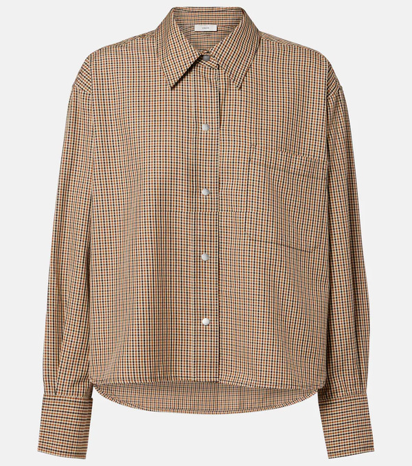  Vince Vince Checked Cotton-blend Shirt 