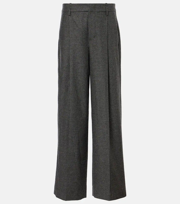  Vince Vince Checked High-rise Wide-leg Pants 