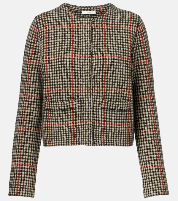  Vince Vince Checked Wool Cardigan 