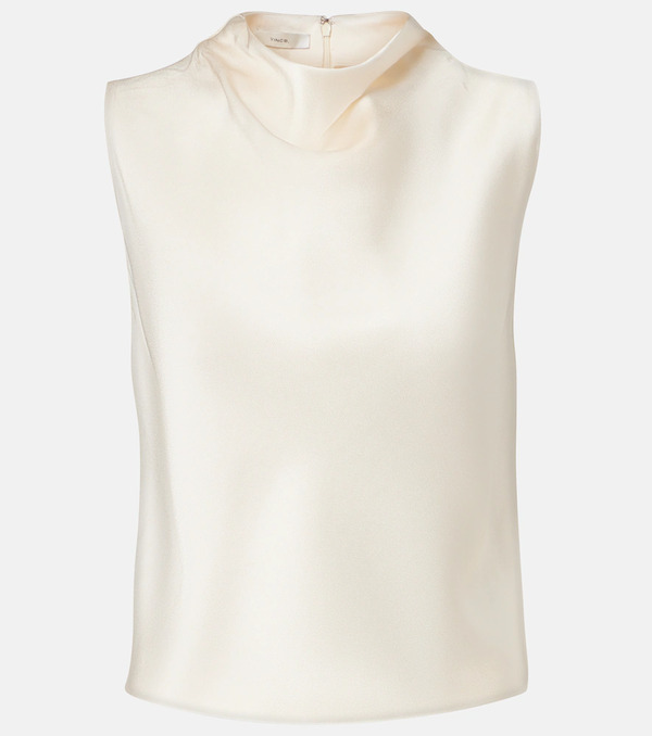  Vince Vince Cropped Satin Top 