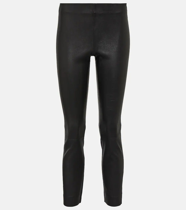  Vince Vince Cropped Slim Leather Pants 