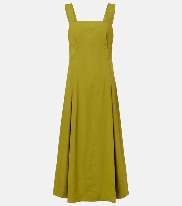  Vince Vince Linen-blend Midi Dress 