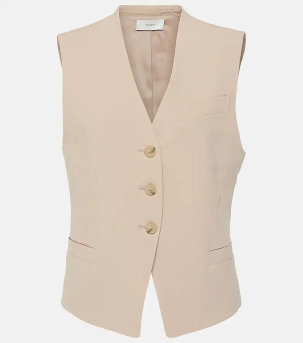  Vince Vince Linen-blend Vest 