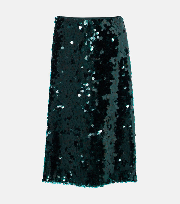  Vince Vince Lucite Sequined Midi Skirt 