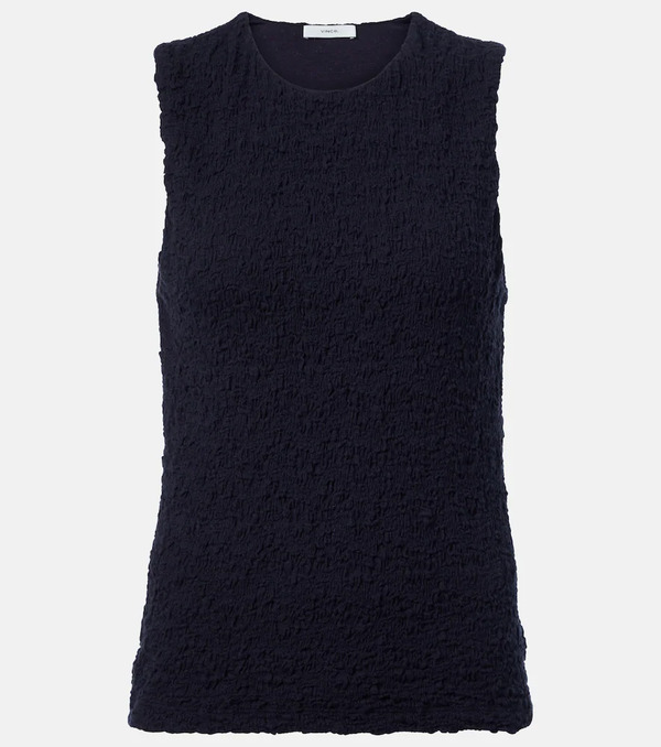  Vince Vince Smocked Cotton-blend Top 