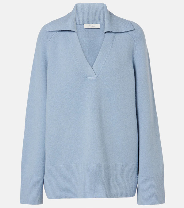 Vince Vince Wool And Cashmere-blend Polo Sweater 