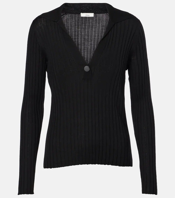  Vince Vince Wool And Silk-blend Top 