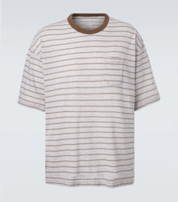  Visvim Visvim Mondo Border Wool And Cotton T-shirt 