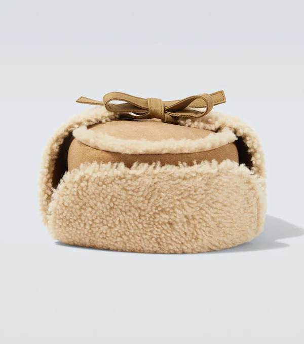  Visvim Visvim Open Car Suede And Shearling Aviator Hat 