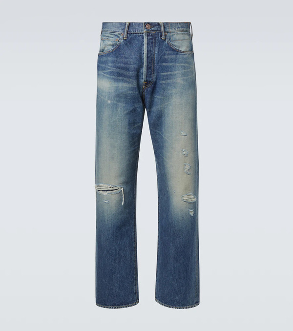  Visvim Visvim Social Sculpture 01 Distressed Straight Jeans 