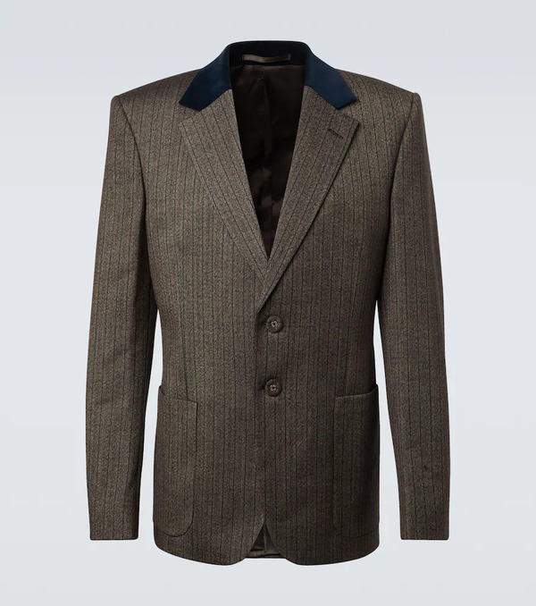  Wales Bonner Wales Bonner Alto Pinstripe Wool-blend Blazer 