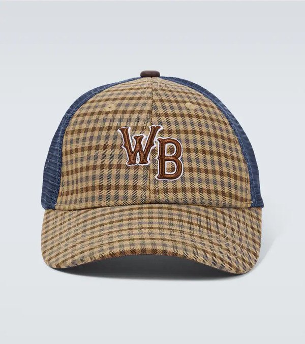  Wales Bonner Wales Bonner Original Monogram Checked Baseball Cap 