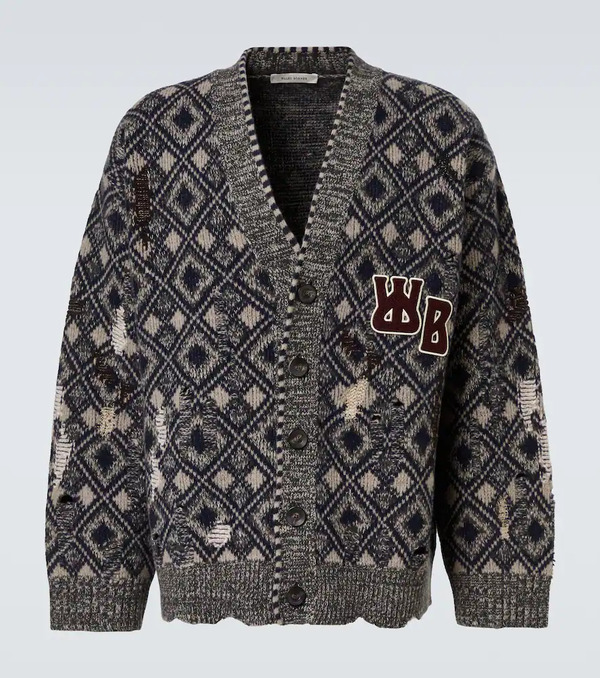  Wales Bonner Wales Bonner Sibling Oversized Wool Cardigan 